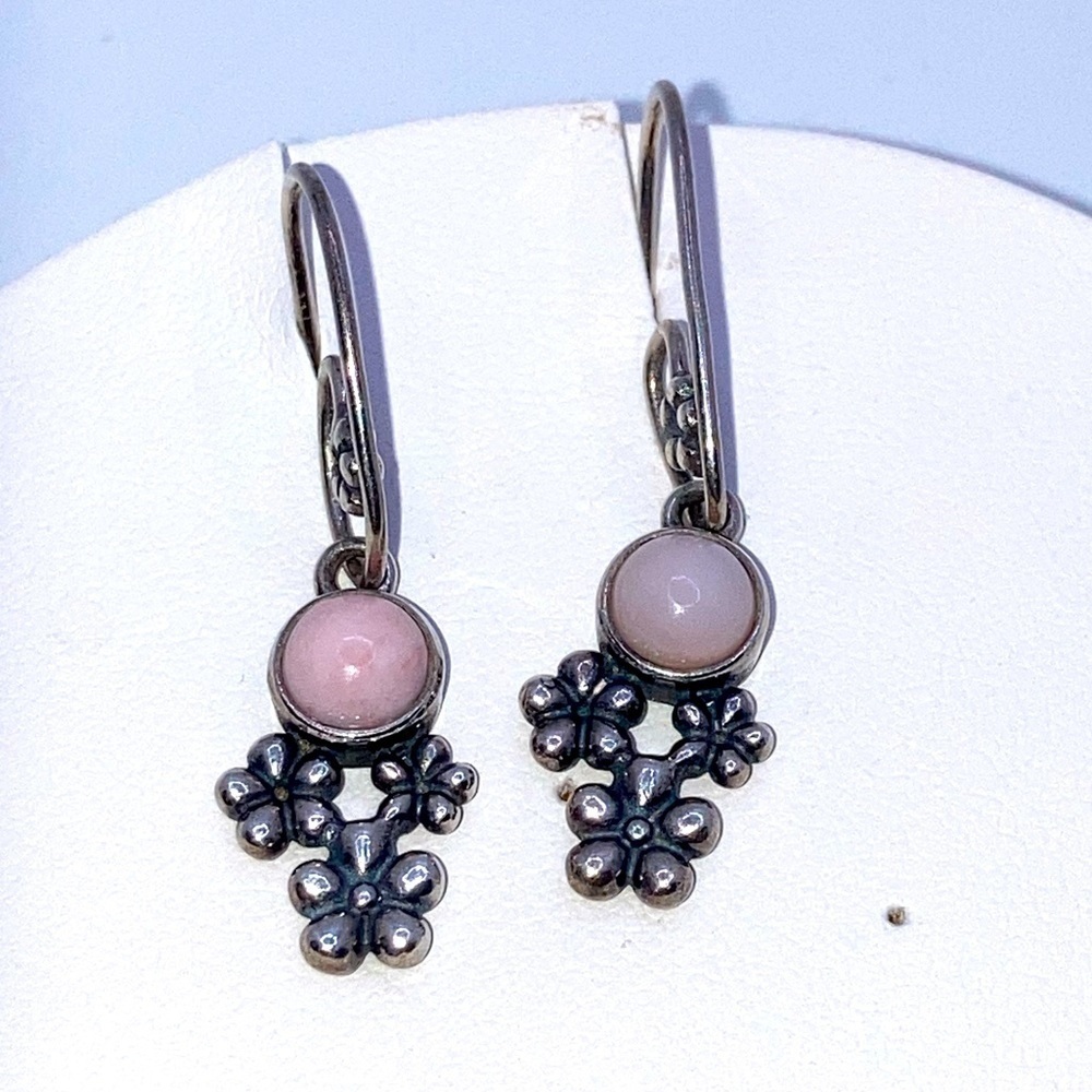 Pandora Pink Opal Sterling Bouquets Flower Compose 290631 Retired Rare 1.3”